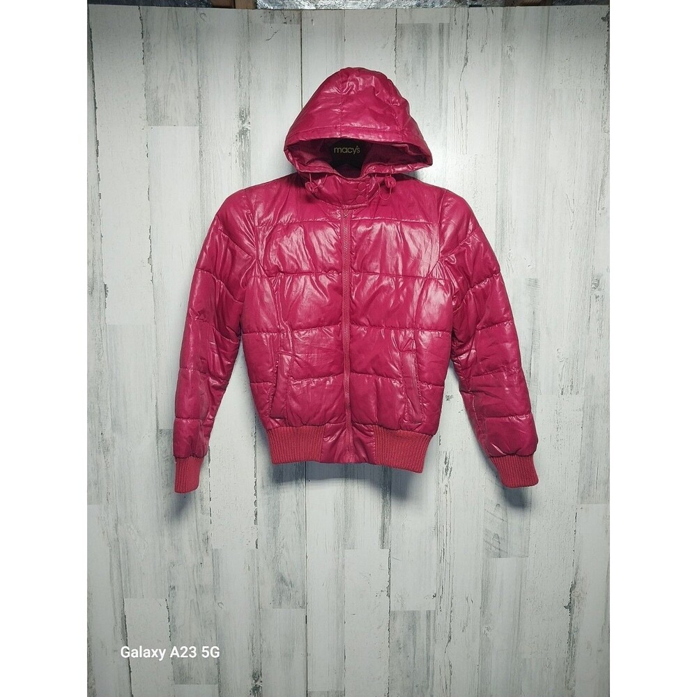 Aeropostale Puffer Jacket Women's Medium Red Hooded